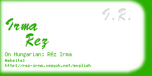 irma rez business card
