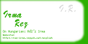 irma rez business card